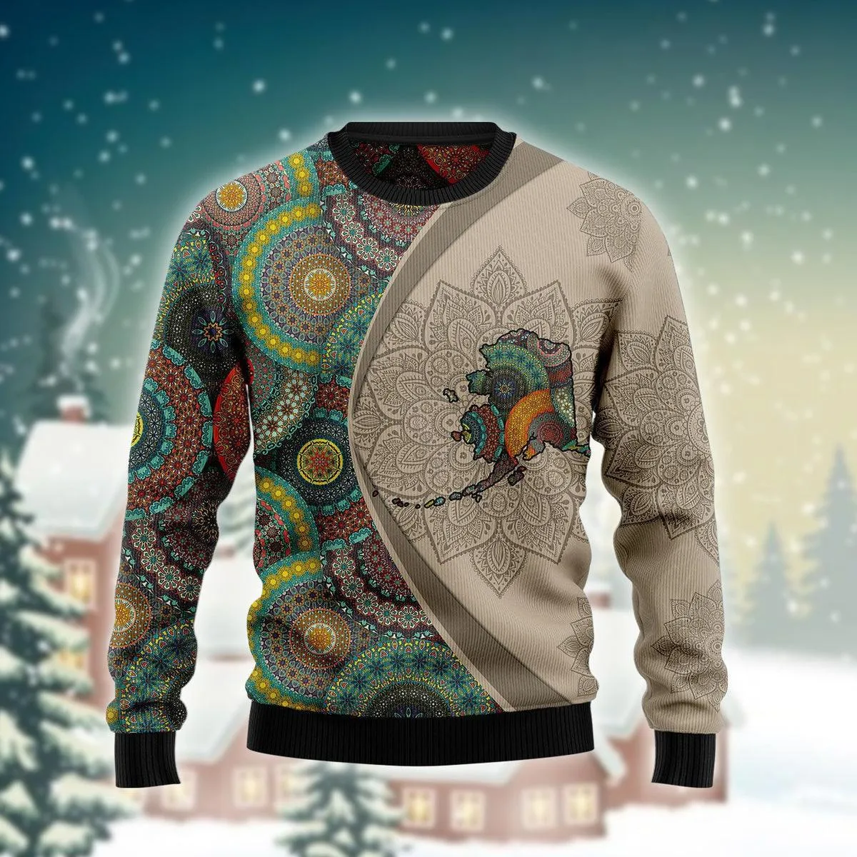 Alaska With Mandala Pattern Sweater