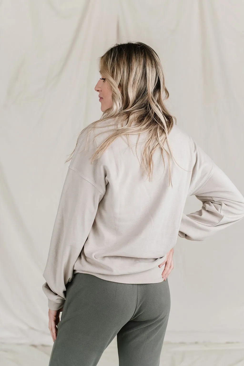 Ampersand Ave Ladies Wanderlust Performance Fleece University Pullover