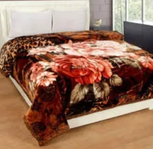 Bezzilish Home Ultra Soft Luxurious Embossed Very Warm Korean Mink Blanket Double Bed for Winter - Pack of 1