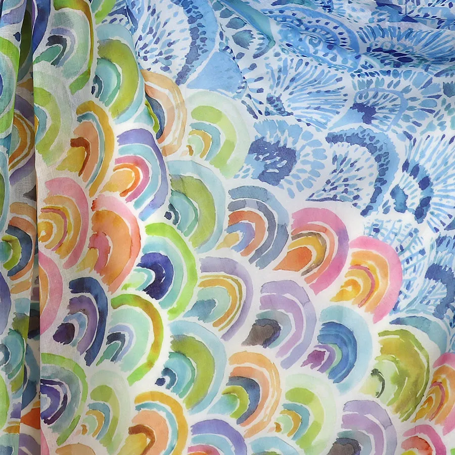Blue Multi Print Mix Scarf