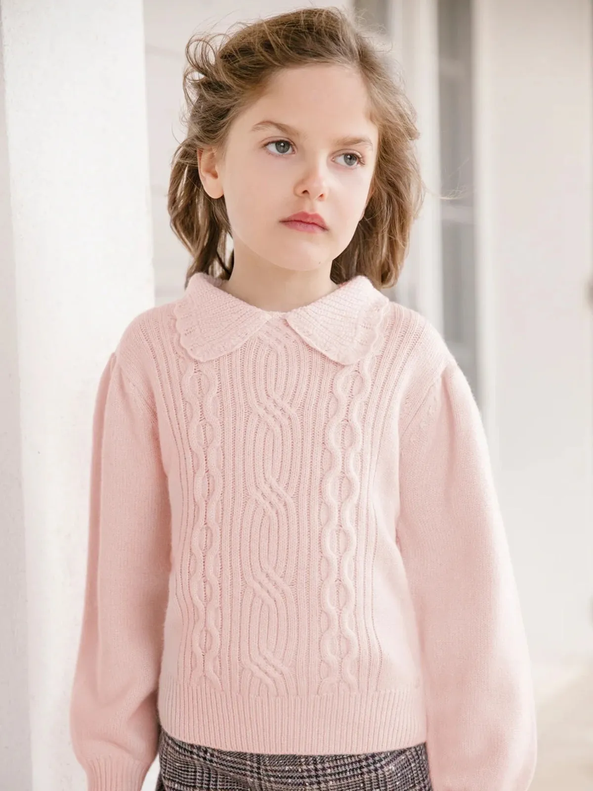 Cable Knit Collared Sweater