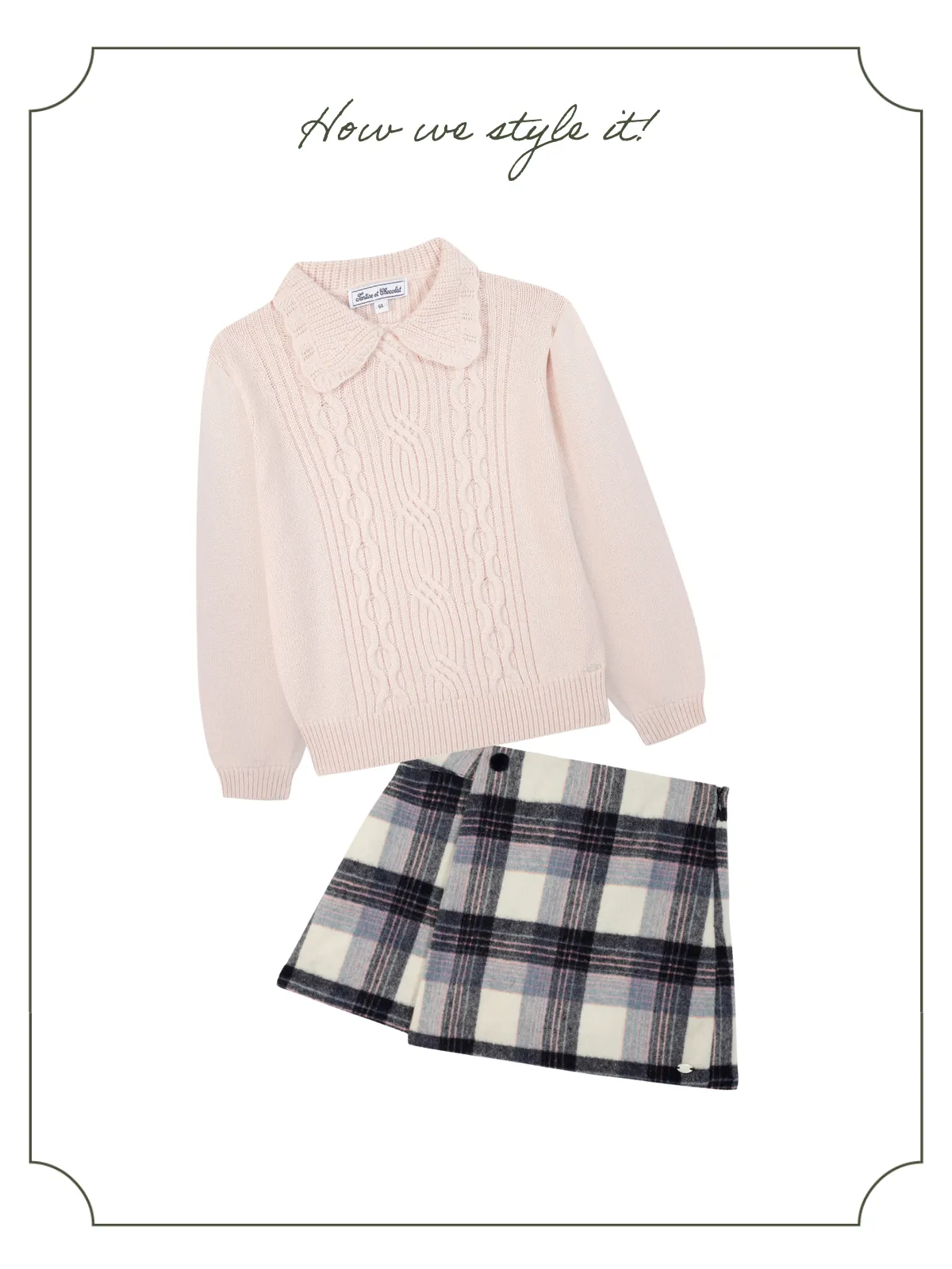 Cable Knit Collared Sweater