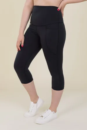 Comfort Max Black 2 Pocket Cropped Leggings