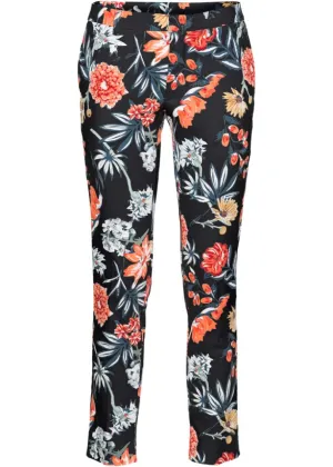 Elastic trousers 7/8 Bodyflirt, black
