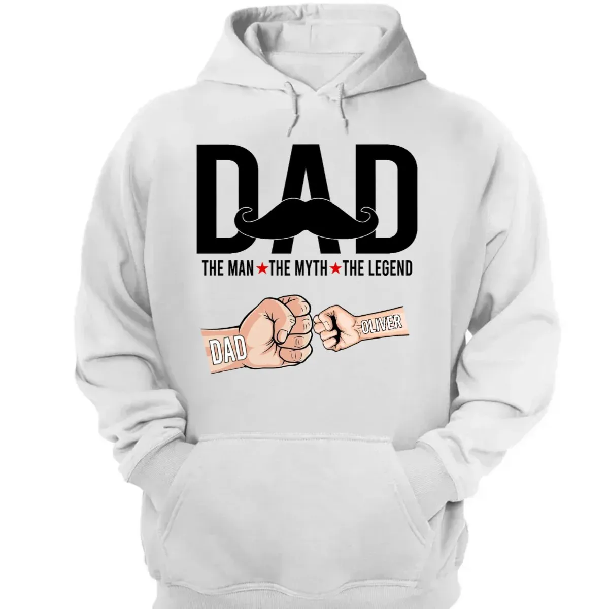 Family - Dad The Man The Myth The Legend - Personalized T-Shirt, Hoodie(NV)