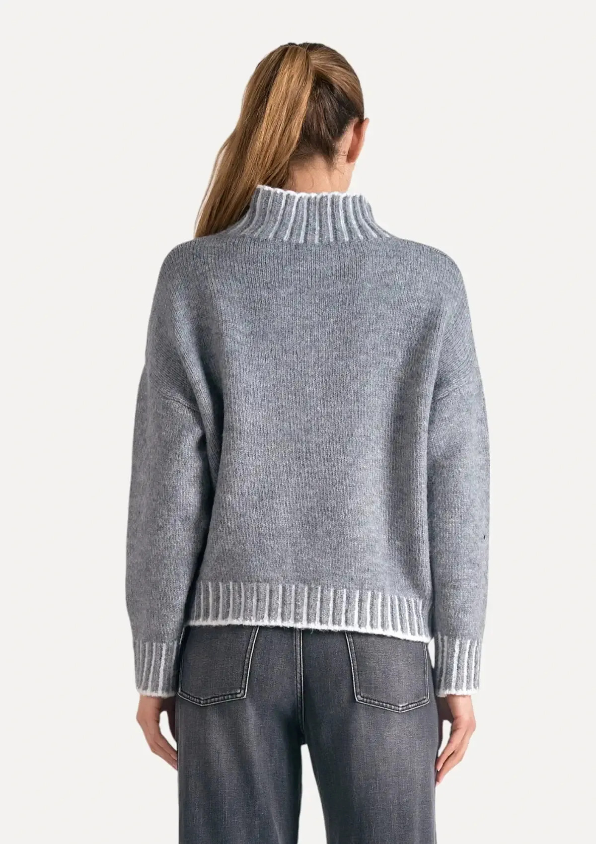 Harley Turtle Neck Sweater - Charcoal