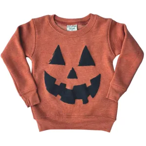 Jack-O-Lantern Puff Print Pullover in Autumn
