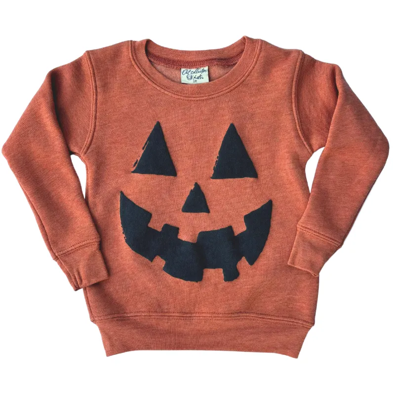 Jack-O-Lantern Puff Print Pullover in Autumn