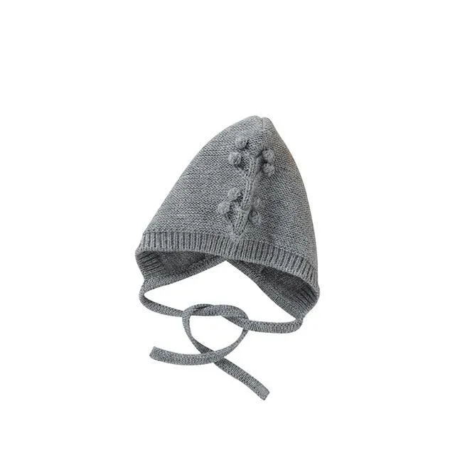 Knitted Cherry Pattern Bonnet