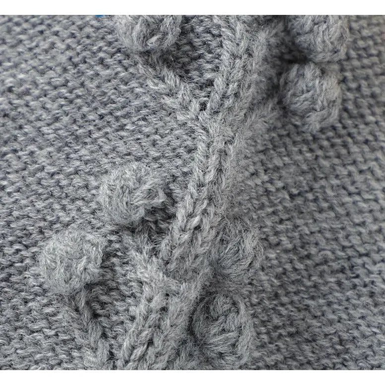 Knitted Cherry Pattern Bonnet