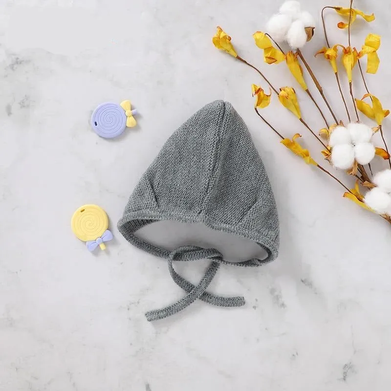 Knitted Cherry Pattern Bonnet