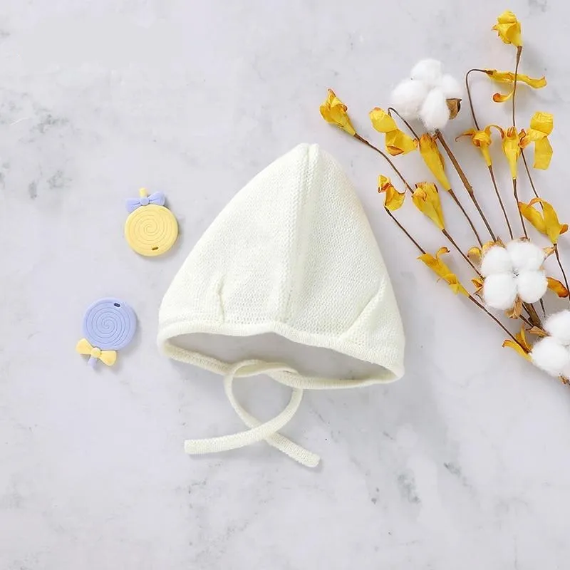 Knitted Cherry Pattern Bonnet