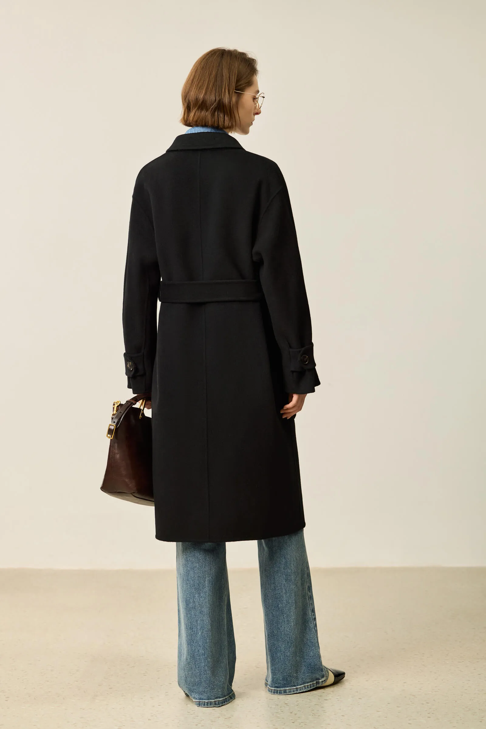 LILY Hepburn-Style Premium Double-Faced Wool Coat