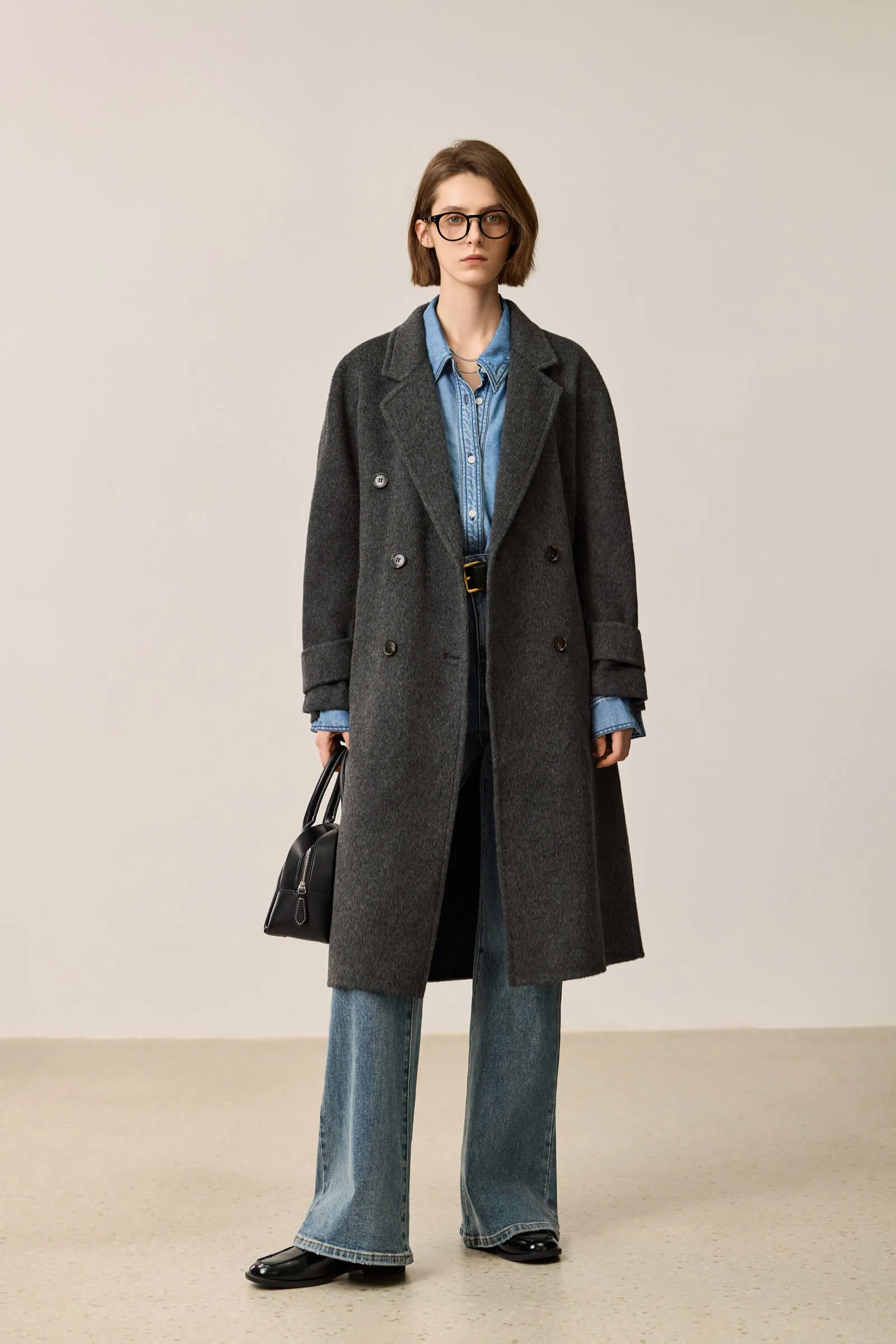 LILY Hepburn-Style Premium Double-Faced Wool Coat