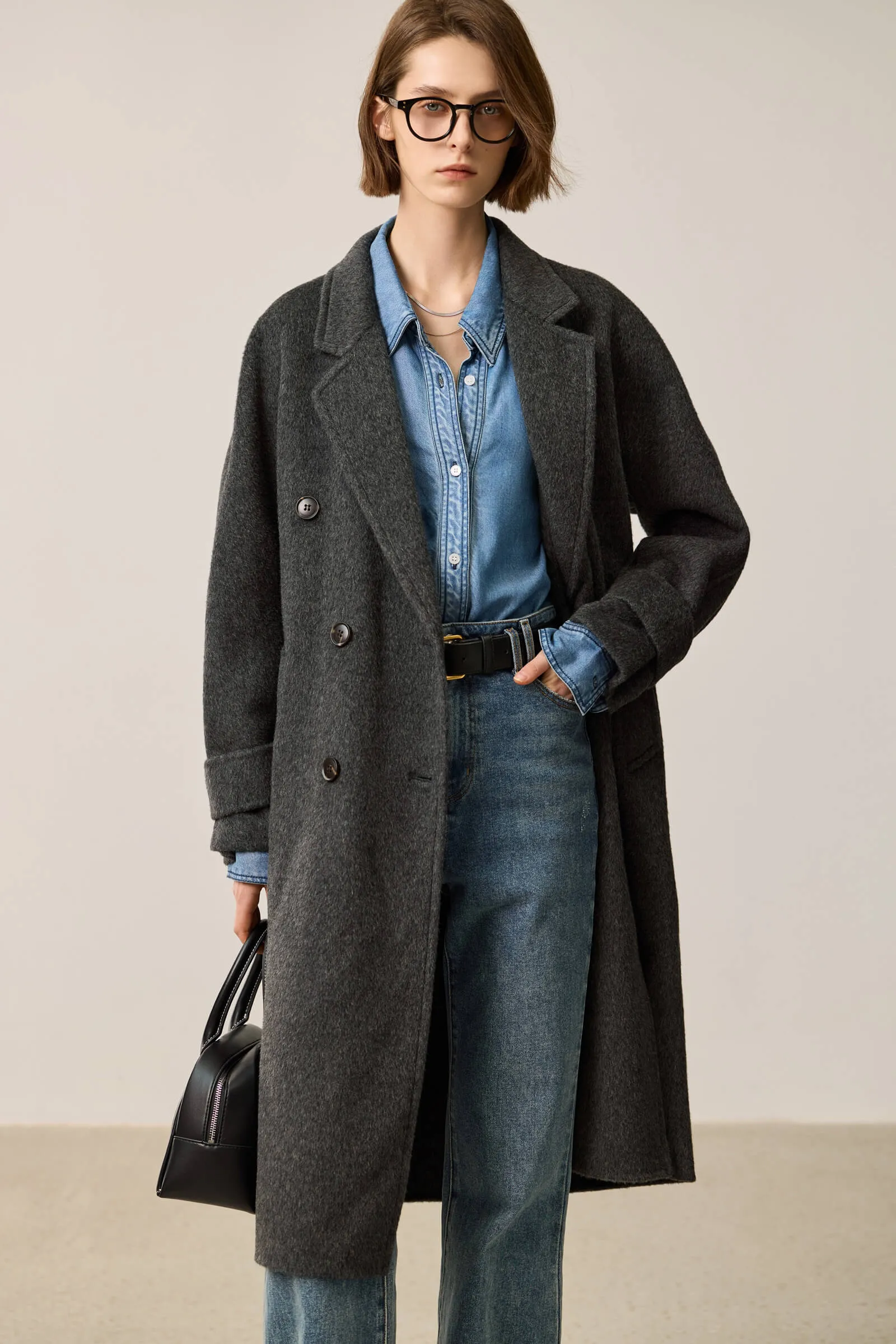 LILY Hepburn-Style Premium Double-Faced Wool Coat