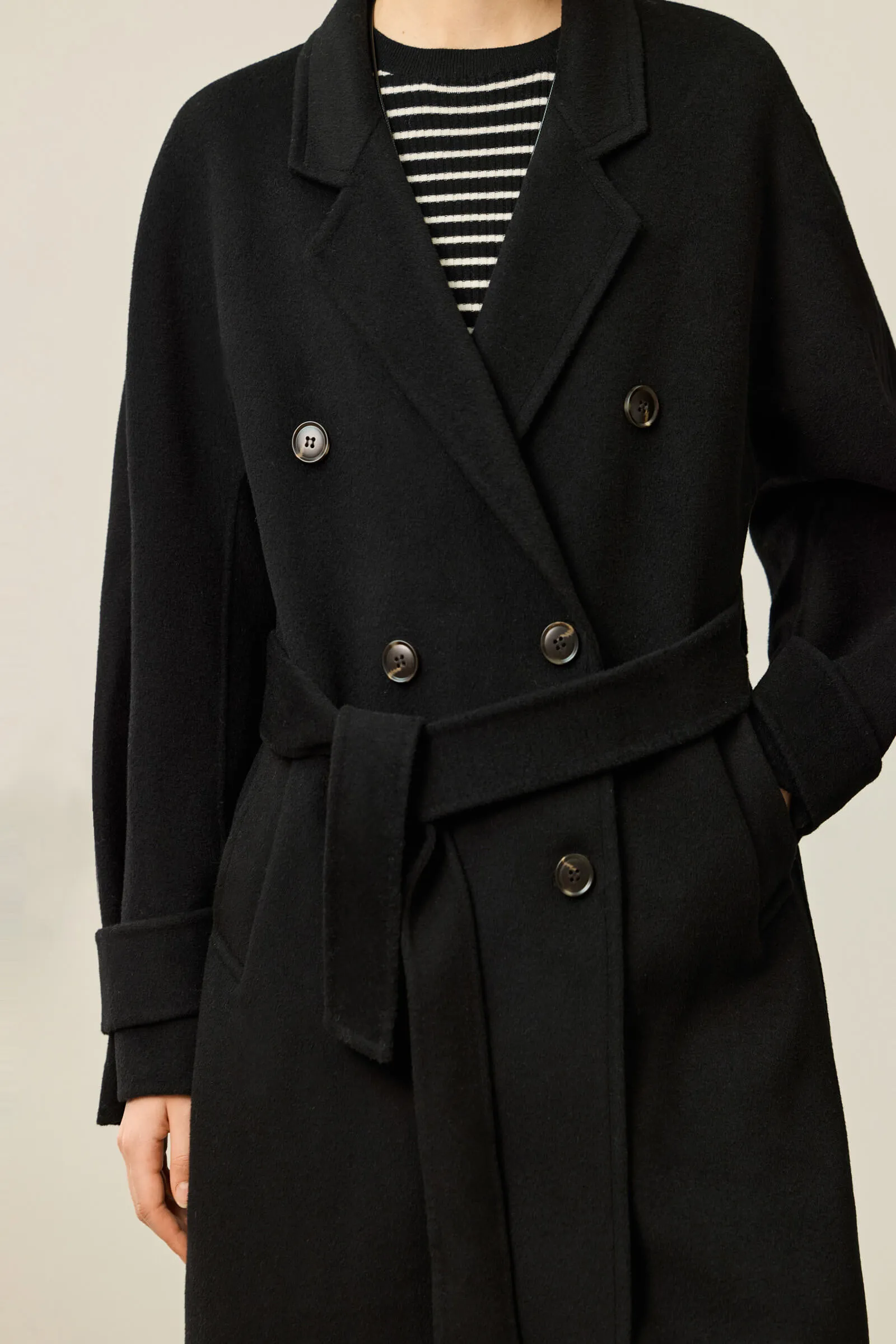 LILY Hepburn-Style Premium Double-Faced Wool Coat