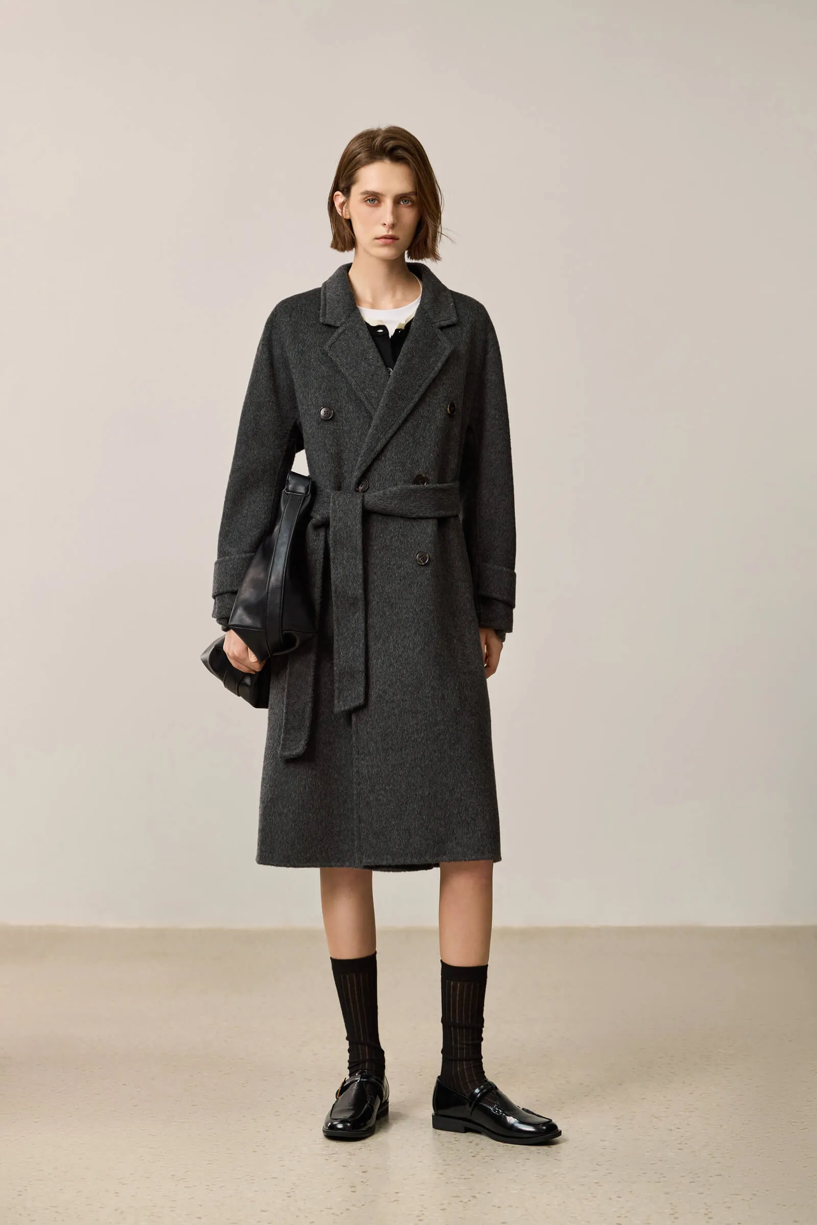 LILY Hepburn-Style Premium Double-Faced Wool Coat