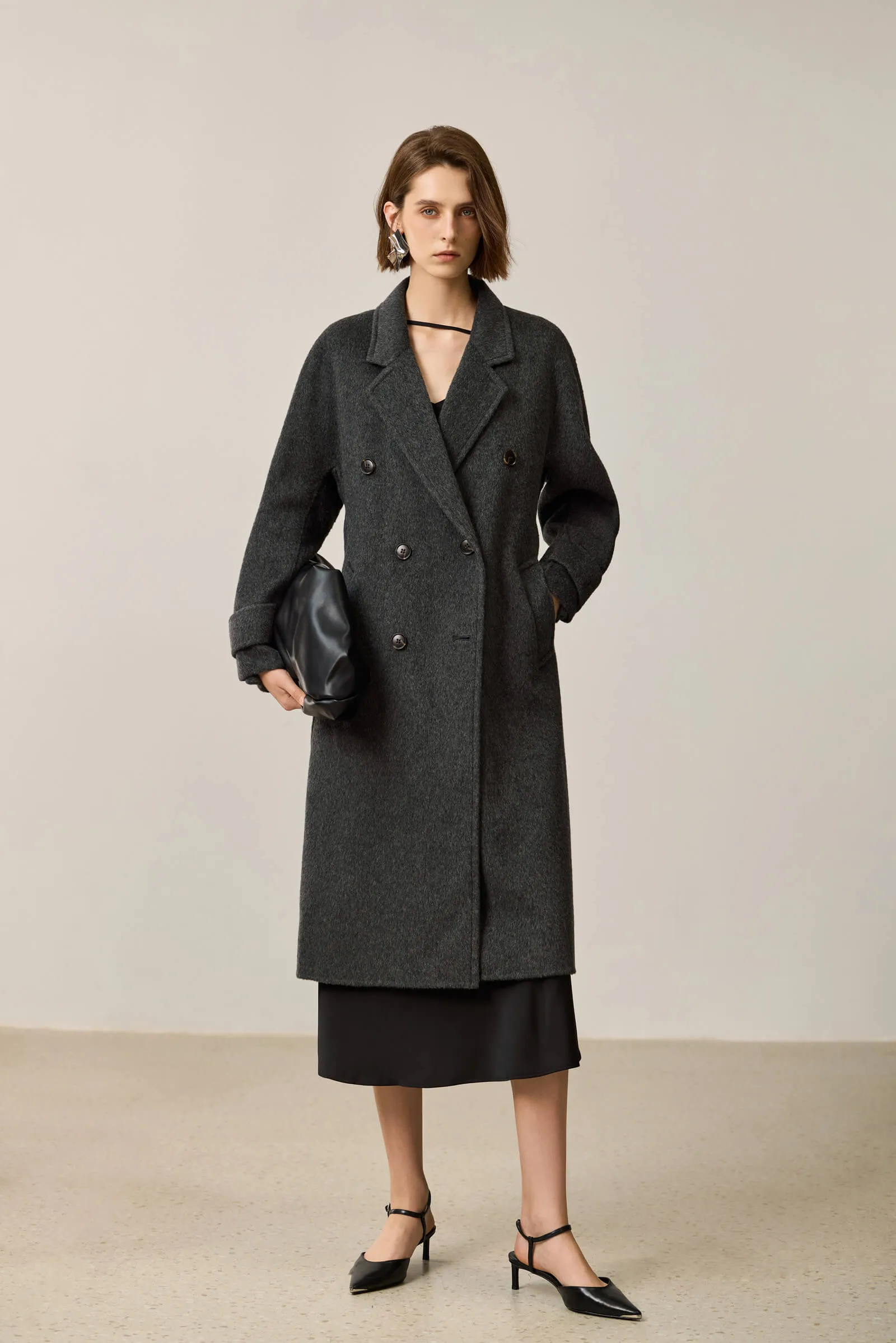 LILY Hepburn-Style Premium Double-Faced Wool Coat