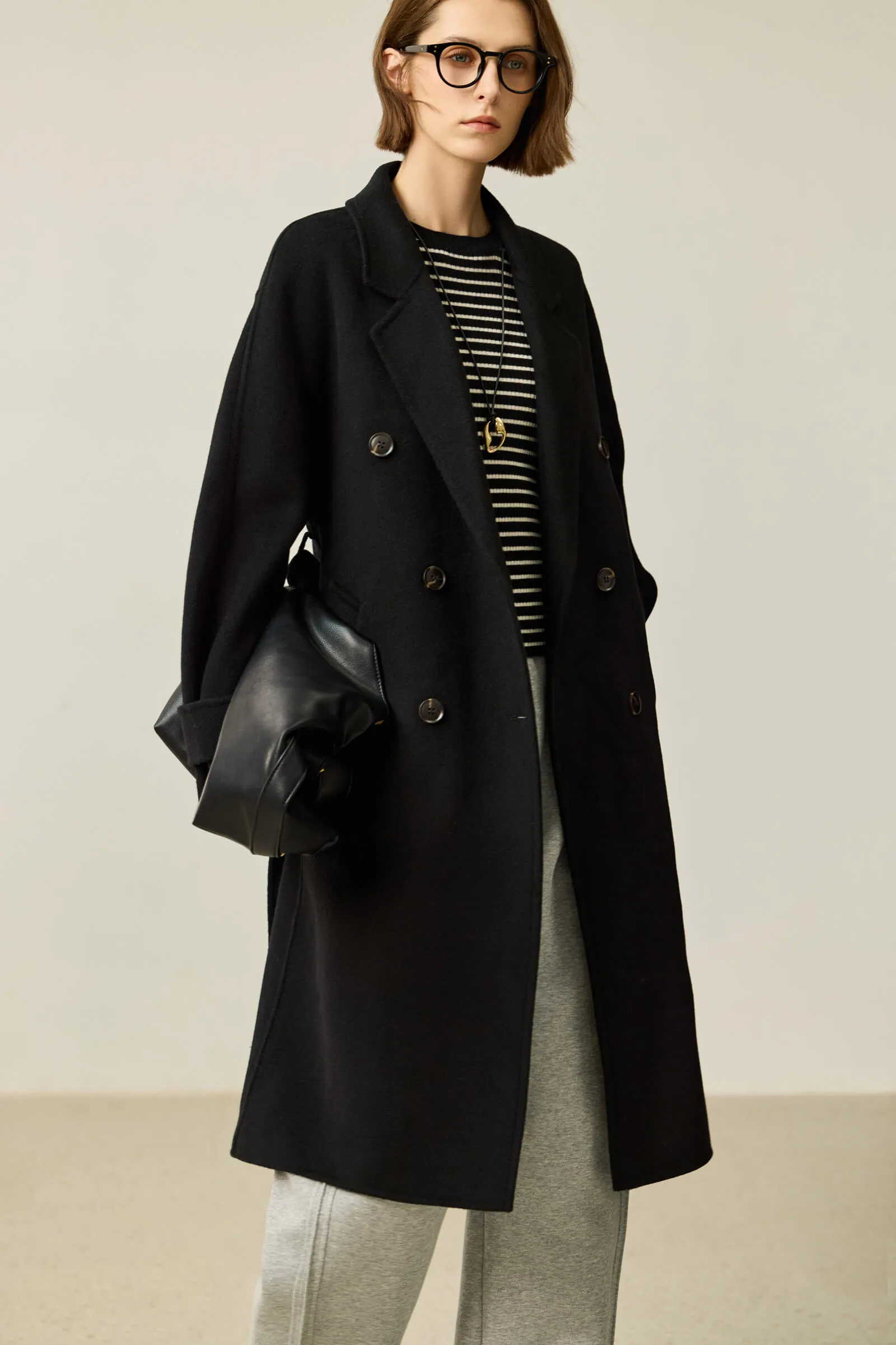 LILY Hepburn-Style Premium Double-Faced Wool Coat