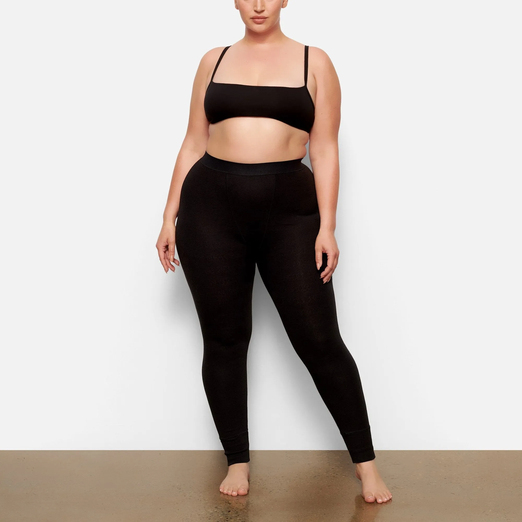 LOGO POINTELLE LEGGING | SOOT