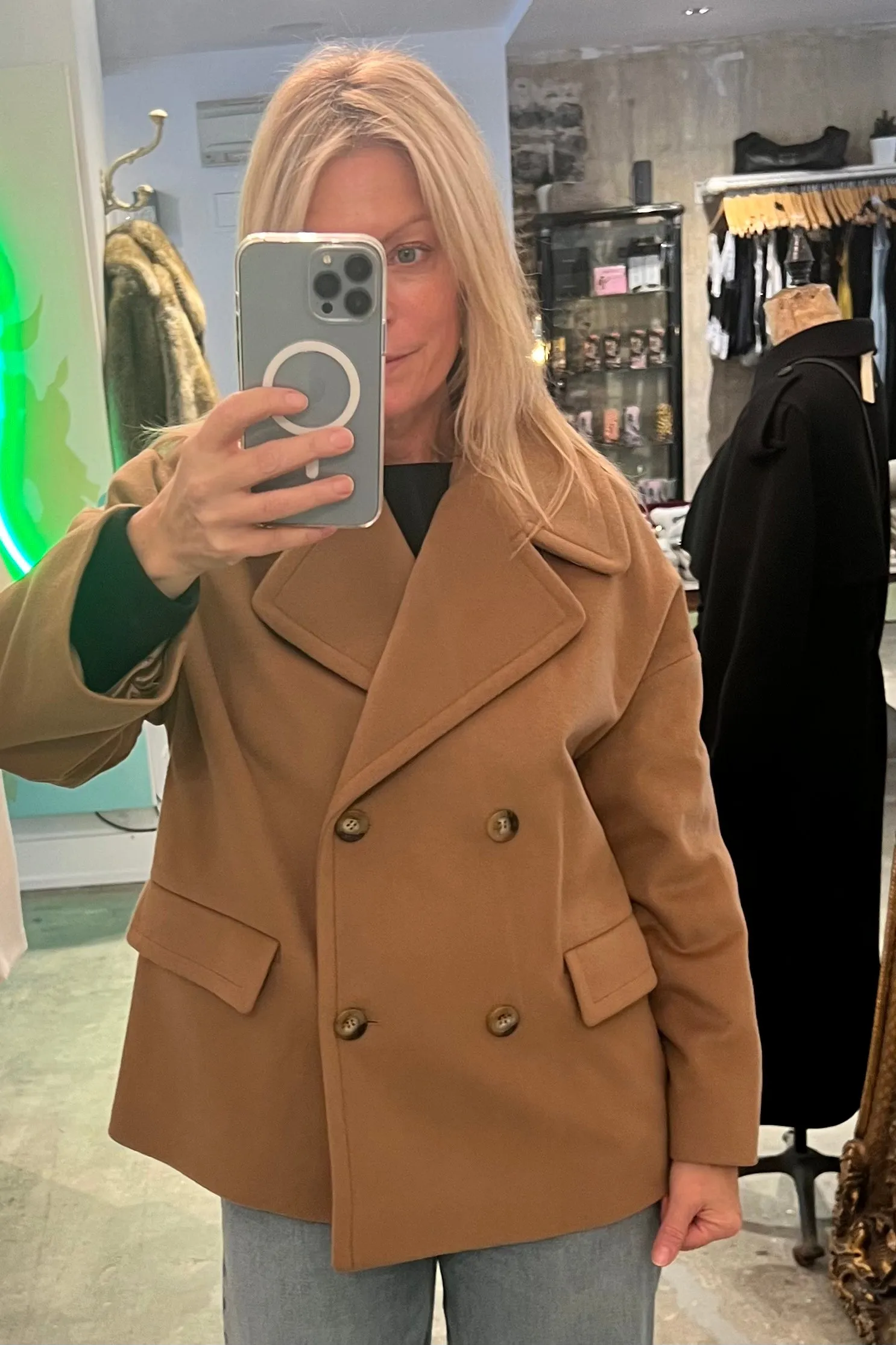Normeet - Cashmere   Wool Car Coat