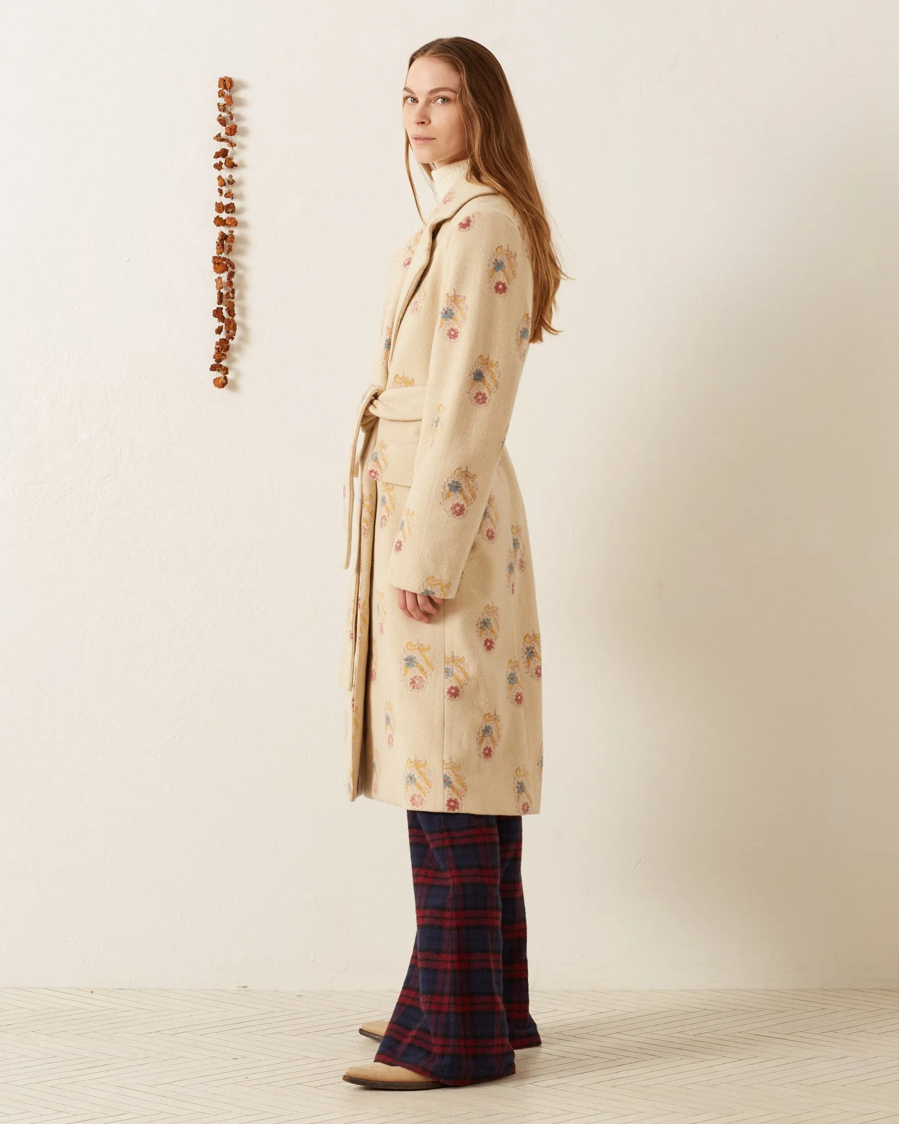 Officer Fireflower Wool Coat