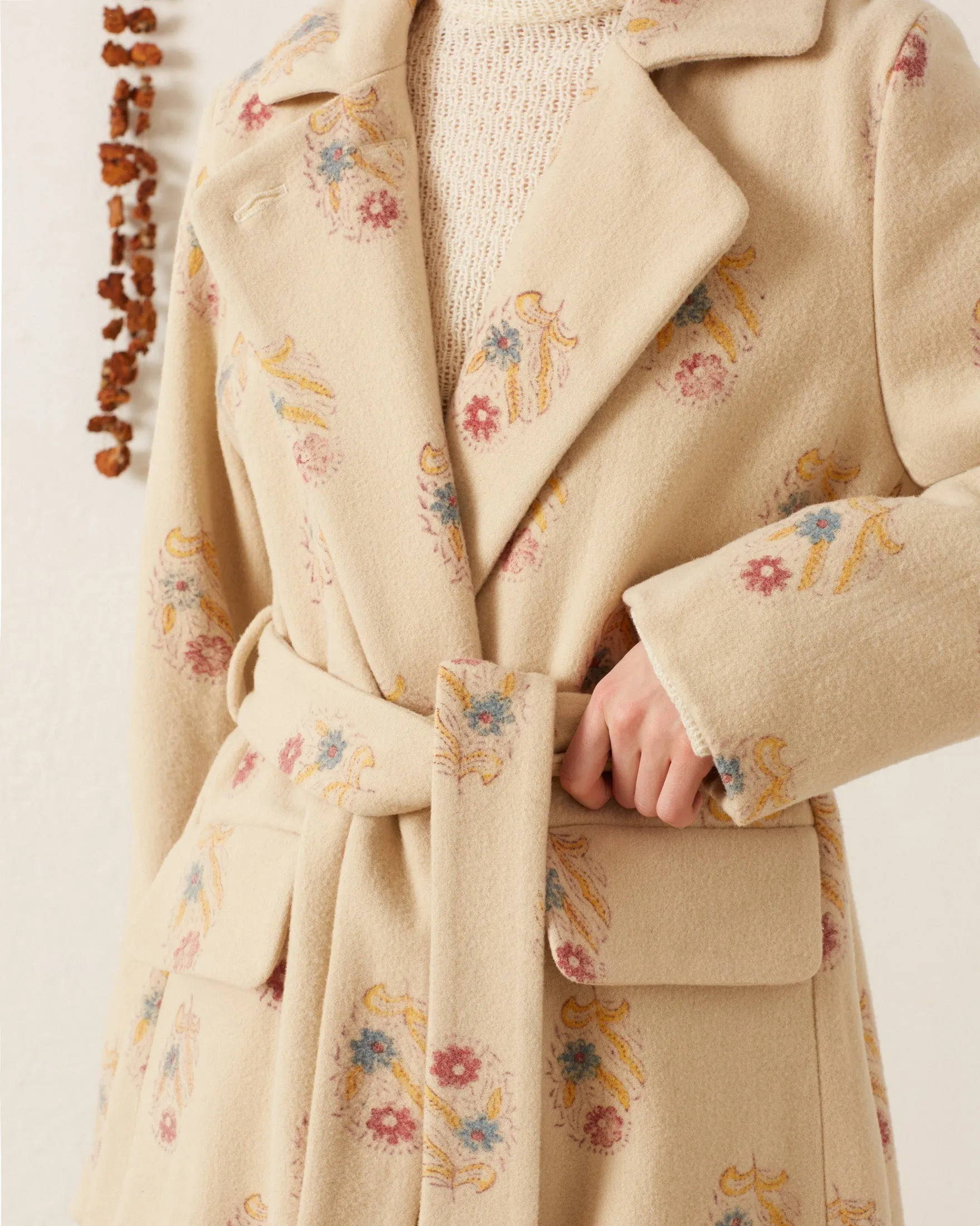 Officer Fireflower Wool Coat