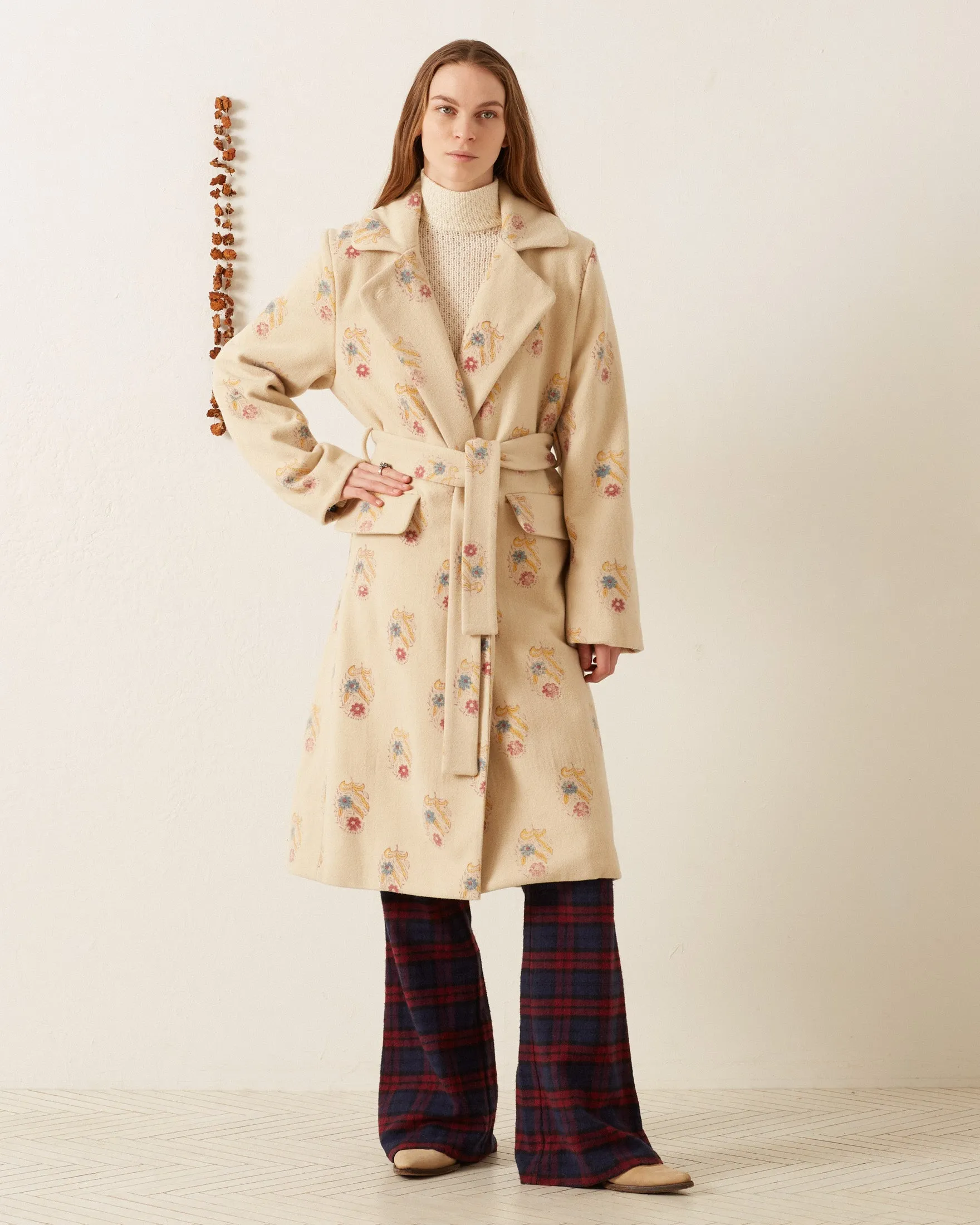Officer Fireflower Wool Coat