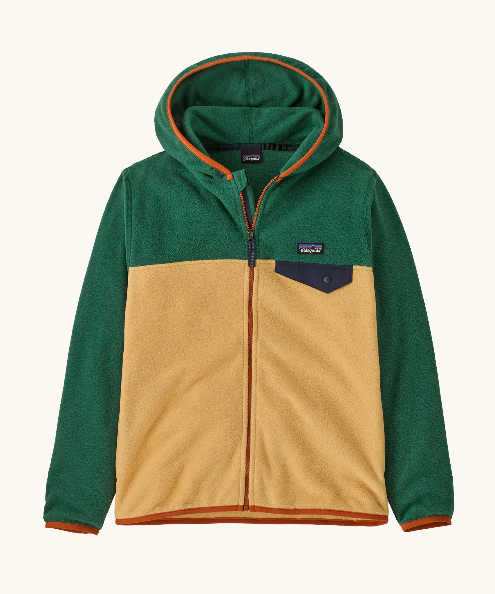 Patagonia Kids Micro D Snap-T Fleece Beeswax Tan