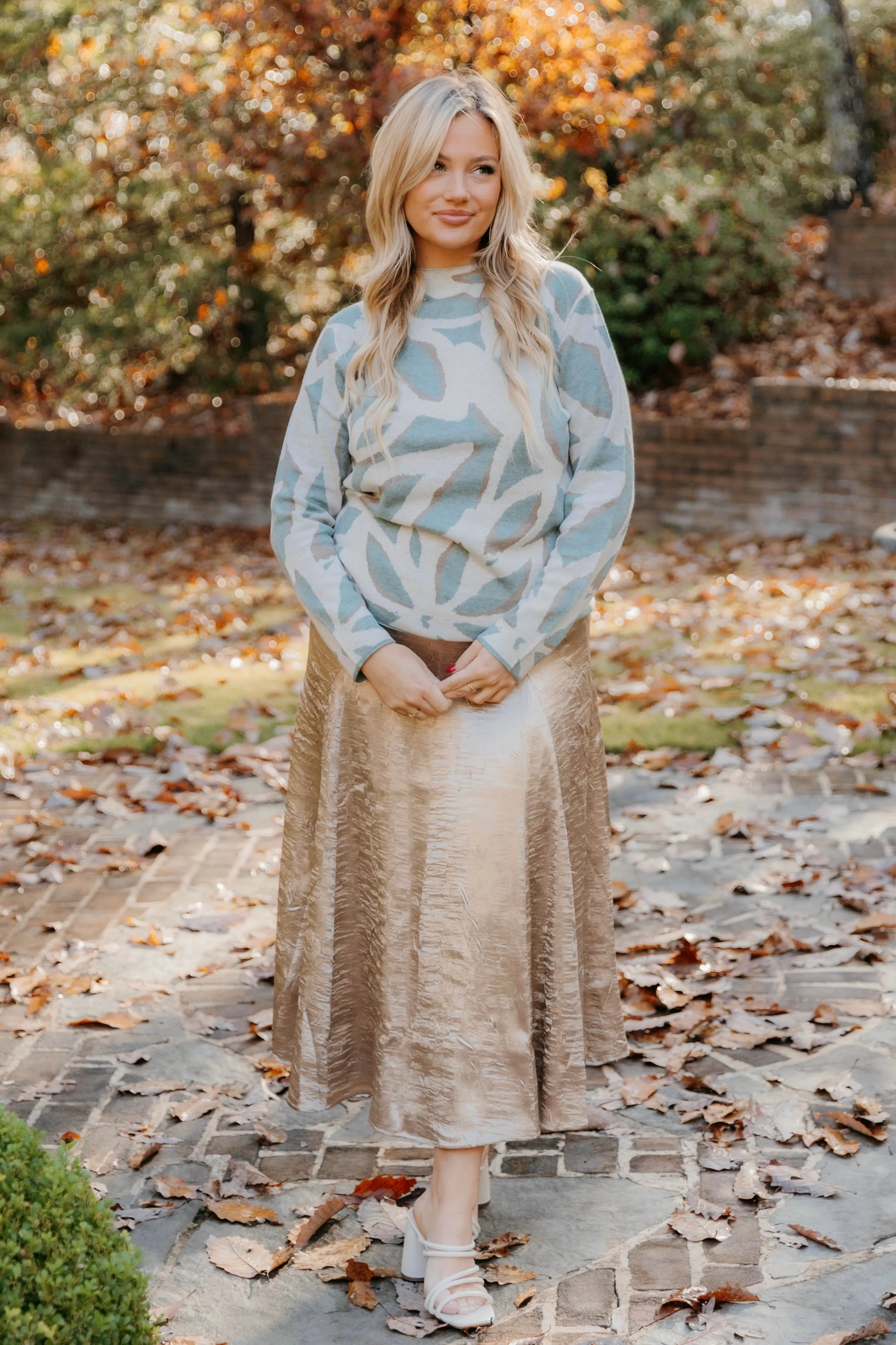 Raelyn Jacquard Lightweight Sweater Top