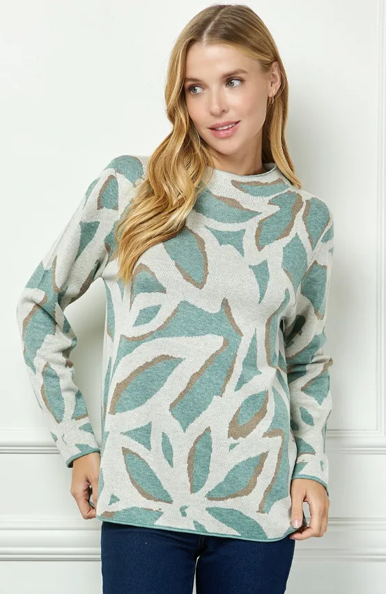 Raelyn Jacquard Lightweight Sweater Top