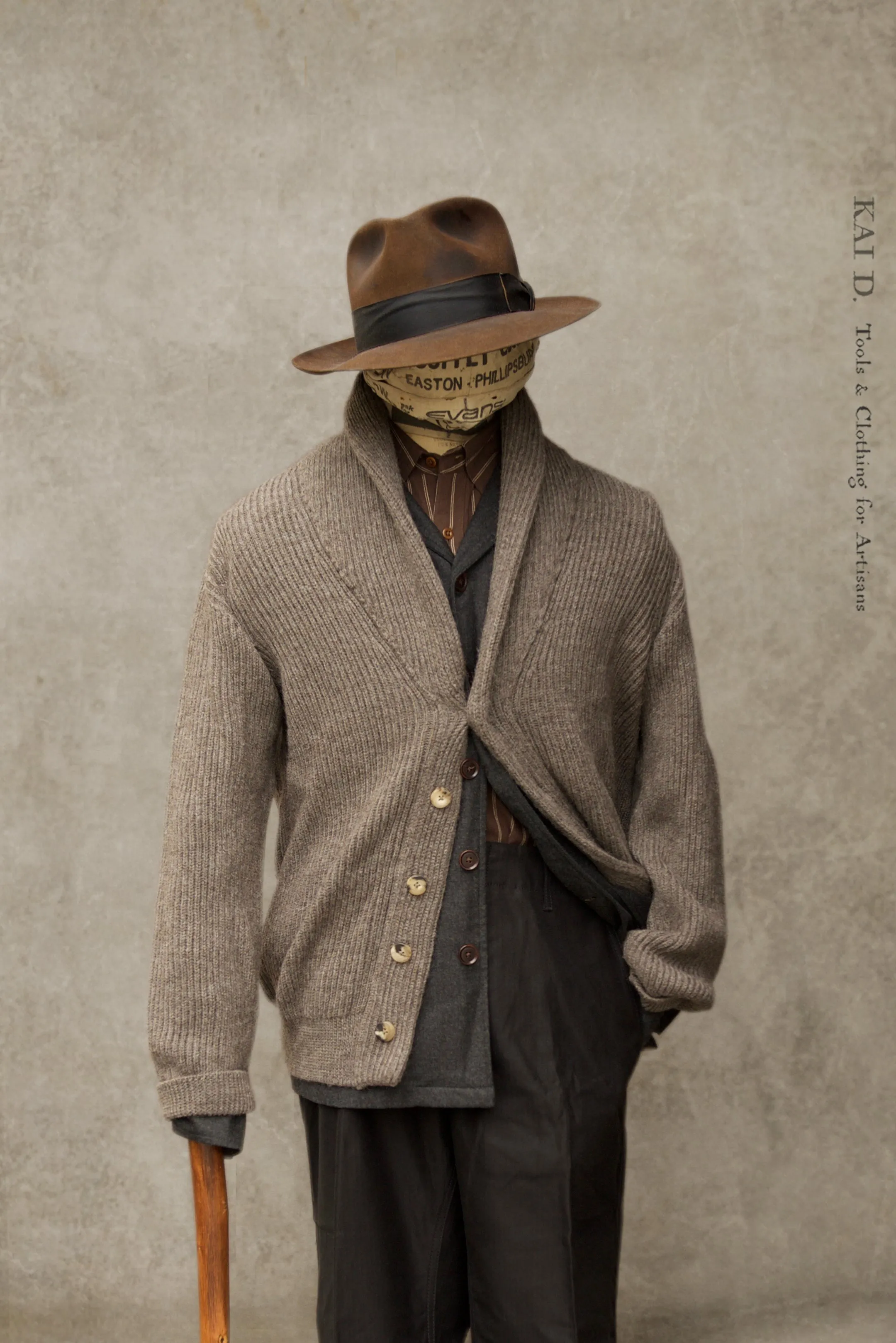 Shawl Collar Cardigan - Dark Grey - 48 (M), 52(XL)