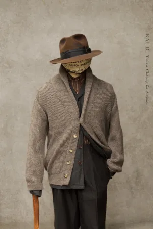 Shawl Collar Cardigan - Dark Grey - 48 (M), 52(XL)