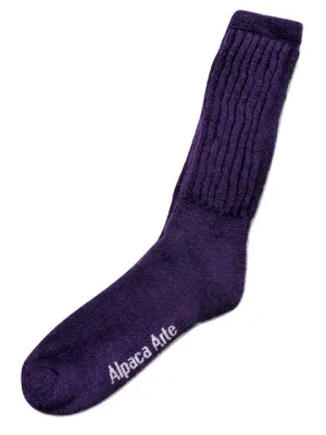 Tey-Art Solid Alpaca Sock-Purple