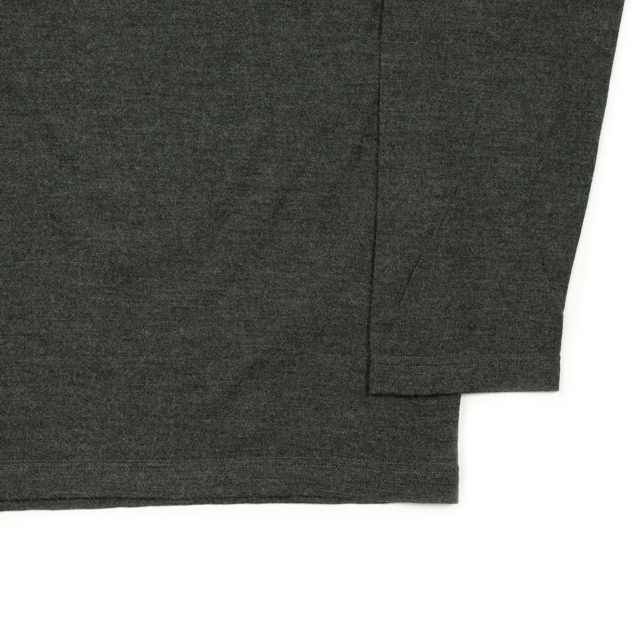Turtleneck in charcoal washable wool jersey (restock)