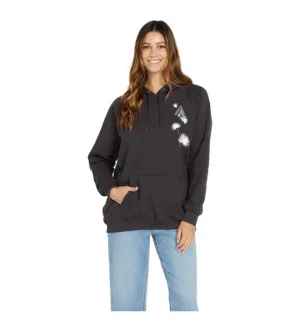 Volcom Women's Truly Stoked BF Pullover Vintage Black