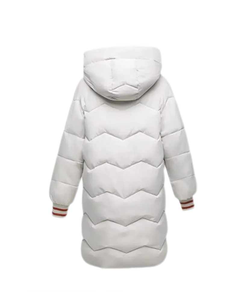 WPJ25004 PU Women's Quilted Long Warm Jacket with Padded Foam