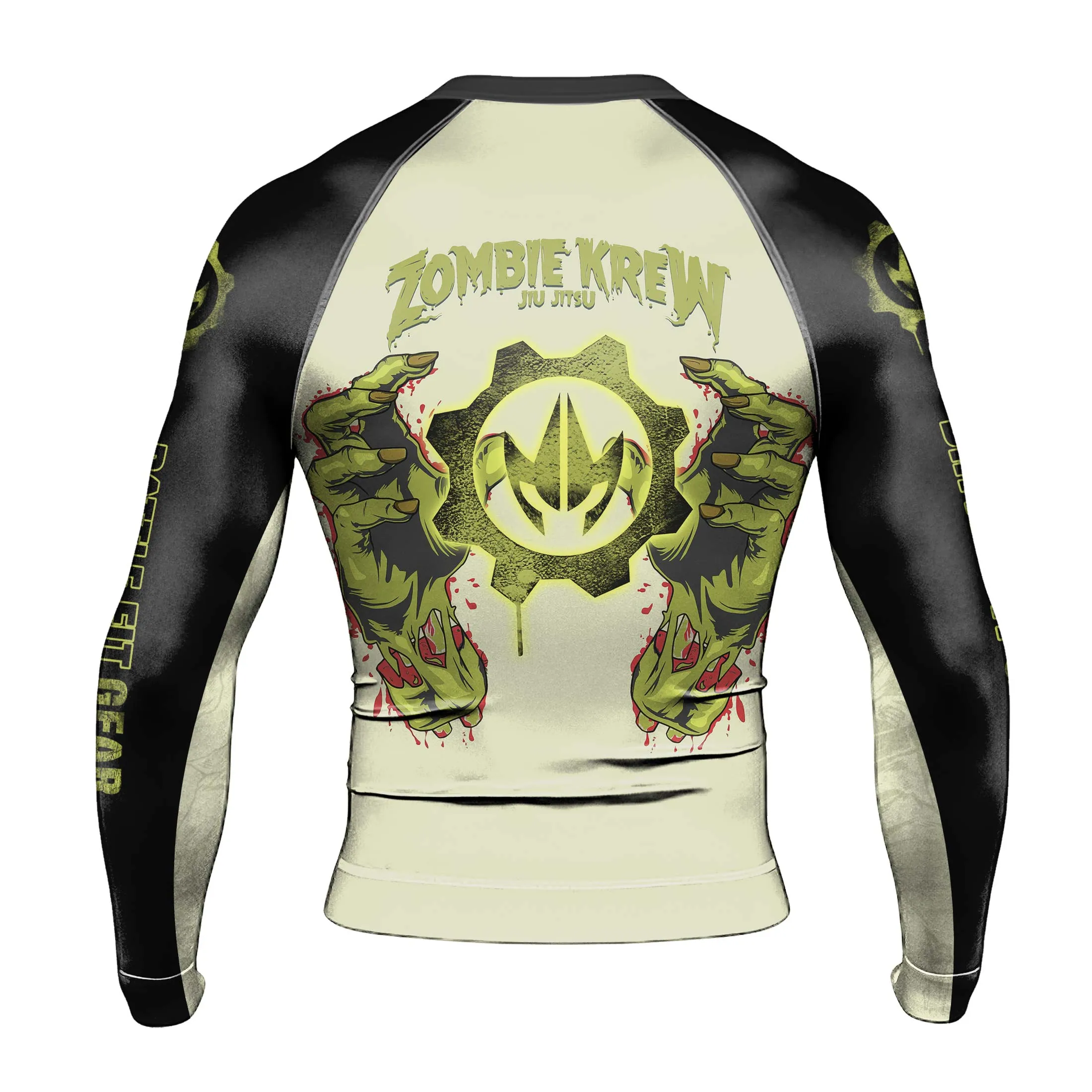 Zombie Knew Jiu Jitsu Men's Long Sleeve Rash Guard
