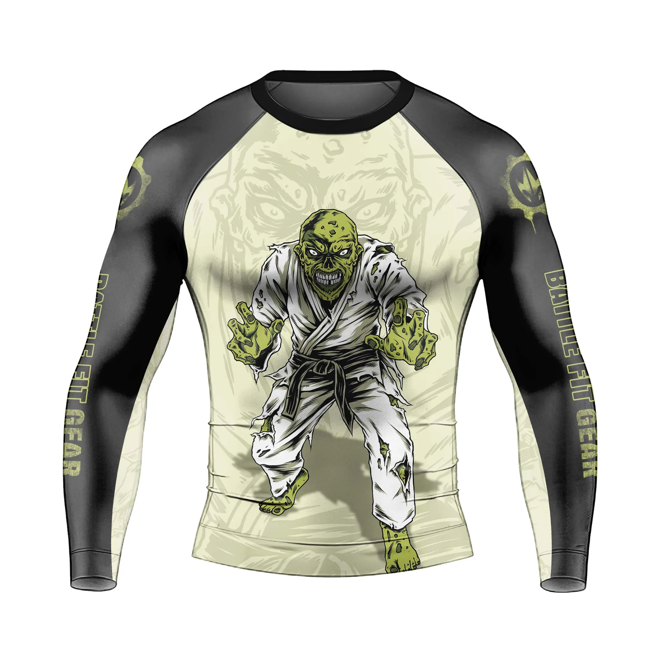 Zombie Knew Jiu Jitsu Men's Long Sleeve Rash Guard